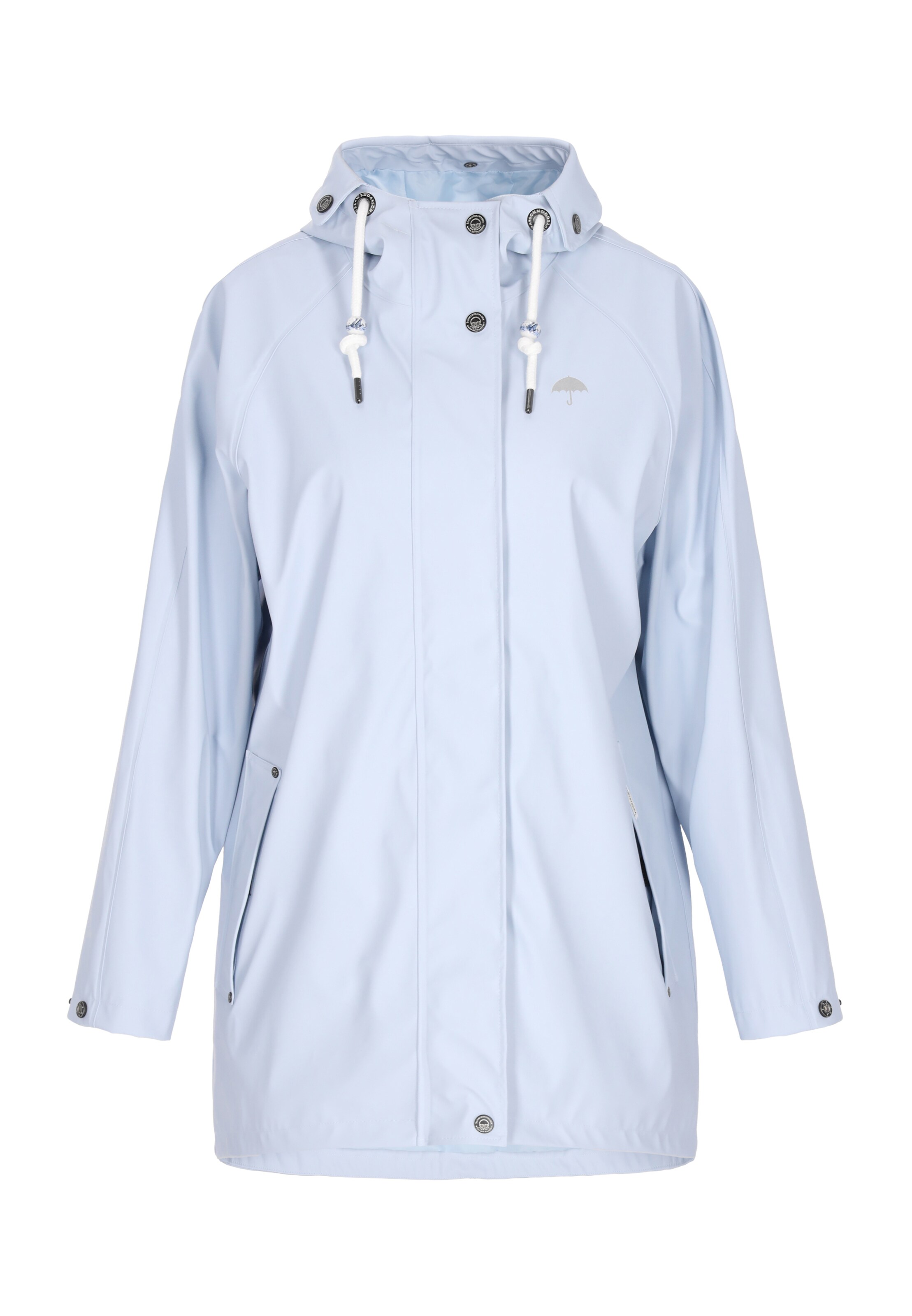 Schmuddelwedda Funktionsmantel in Blau: Vorderseite