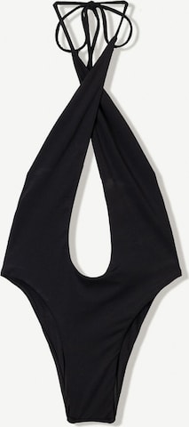 Bershka Uimapuku värissä musta: etupuoli