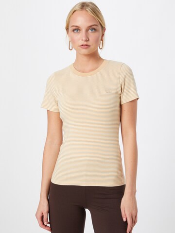 LEVI'S ® Shirt 'SS Rib Baby Tee' in Yellow: front