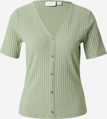 VILA T-shirt 'RIBINI' i grön: framsida
