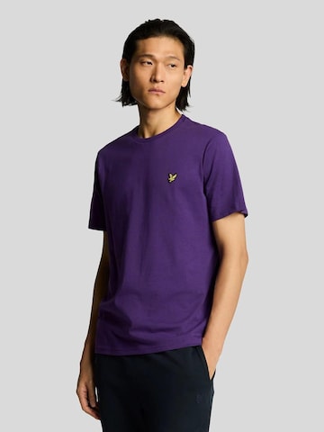 Lyle & Scott - Camiseta 'Plain' en lila: frente