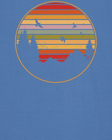 Maglietta ' Sunset Berge & Tannen ' di Watapparel in blu