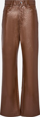 ABOUT YOU x VIAM Studio Regular Pants in Brown: front