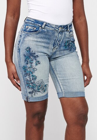 KOROSHI Skinny Shorts in Blau: predná strana