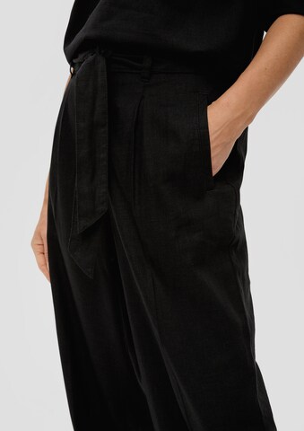 s.Oliver Wide Leg Hose in Schwarz