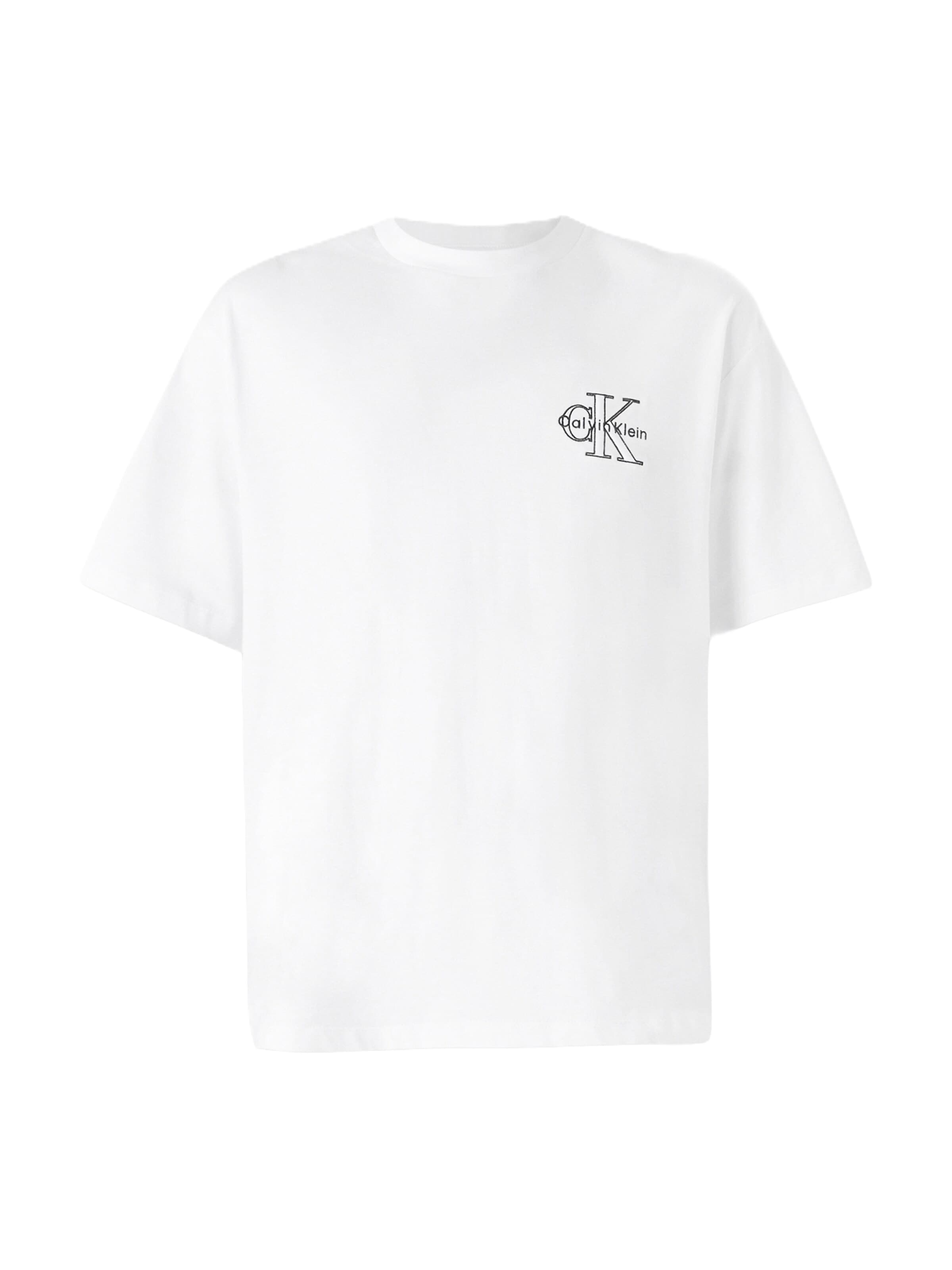 Calvin Klein Jeans Тениска в бяло: отпред