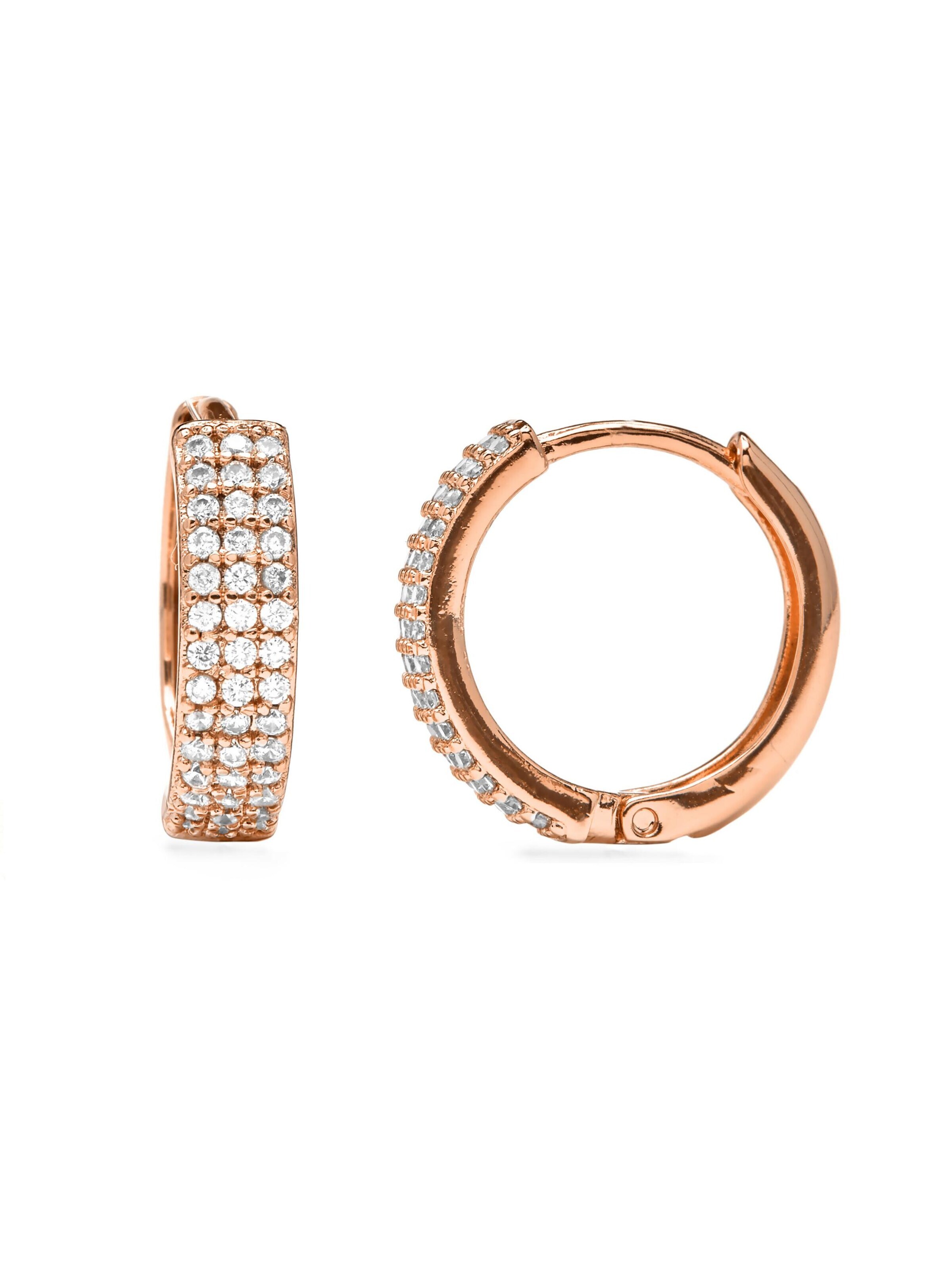 Boucles d'oreilles 'Checkti' Luxenter en or : devant