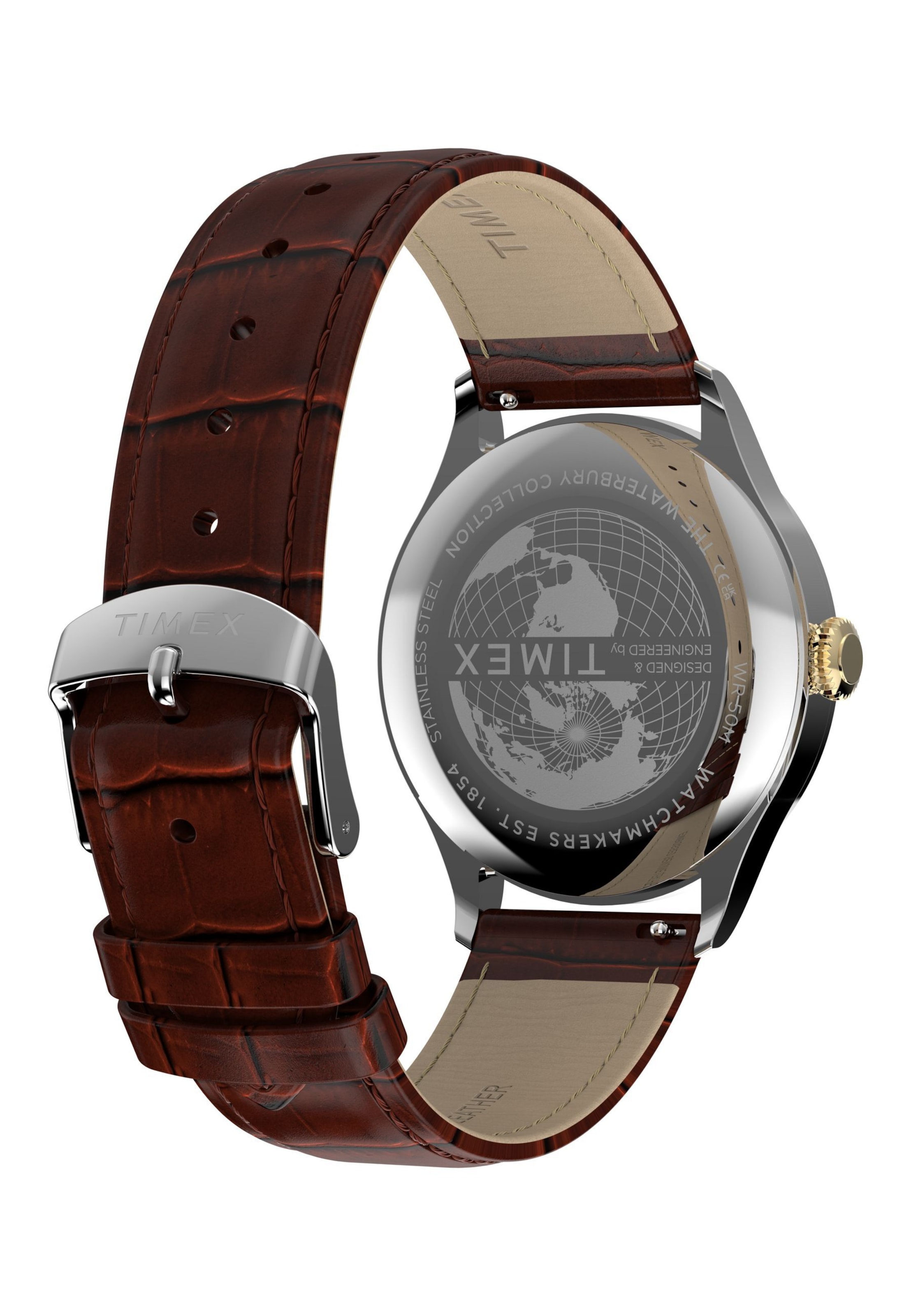 TIMEX Analog watch ' Waterbury Classic ' in Brown