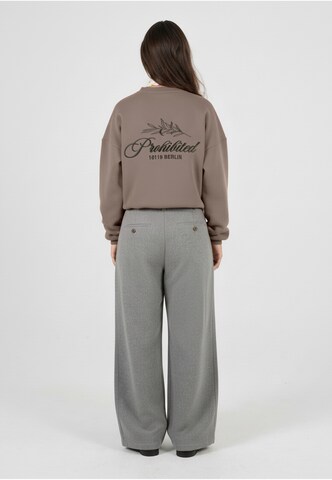 Sweat-shirt Prohibited en beige