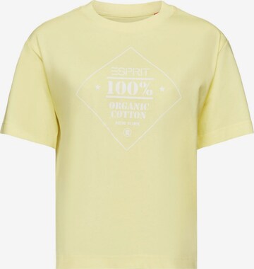 T-shirt ESPRIT en jaune : devant