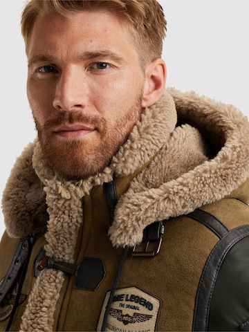 PME Legend Tussenjas 'Tornador leather jacket' in Bruin