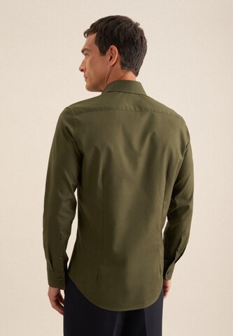 SEIDENSTICKER Slim fit Business shirt 'Smart Essentials' in Green