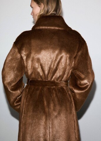 MANGO Winter Coat in Brown