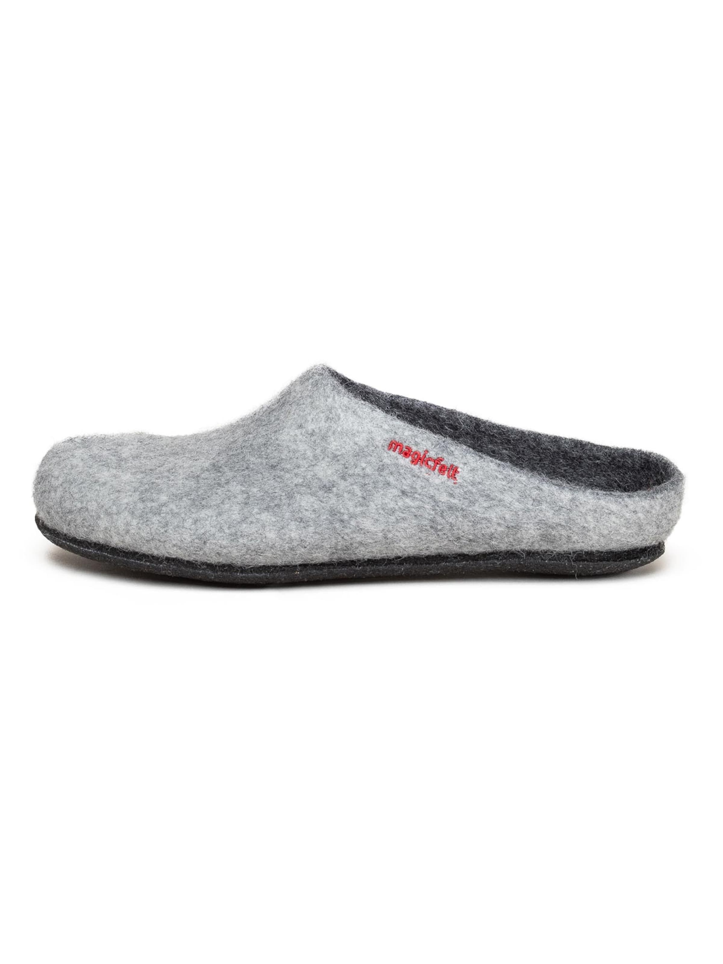 MagicFelt Slippers 'Filz' in Grey: front