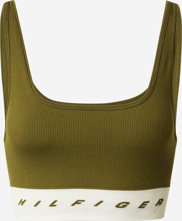 TOMMY HILFIGER Bustier Sport-BH in Grün: predná strana