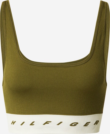 TOMMY HILFIGER Bustier Sport-BH in Grün: predná strana