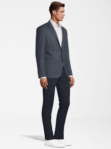 Steffen Klein Slim fit Business-colbert 'Fil a Fil' in Blauw