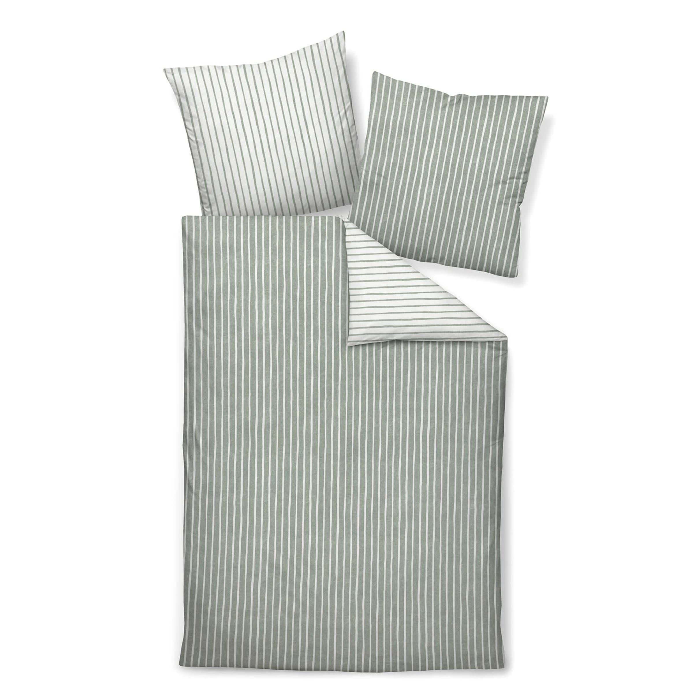 JANINE Bettwäsche in mint / weiß, Produktansicht