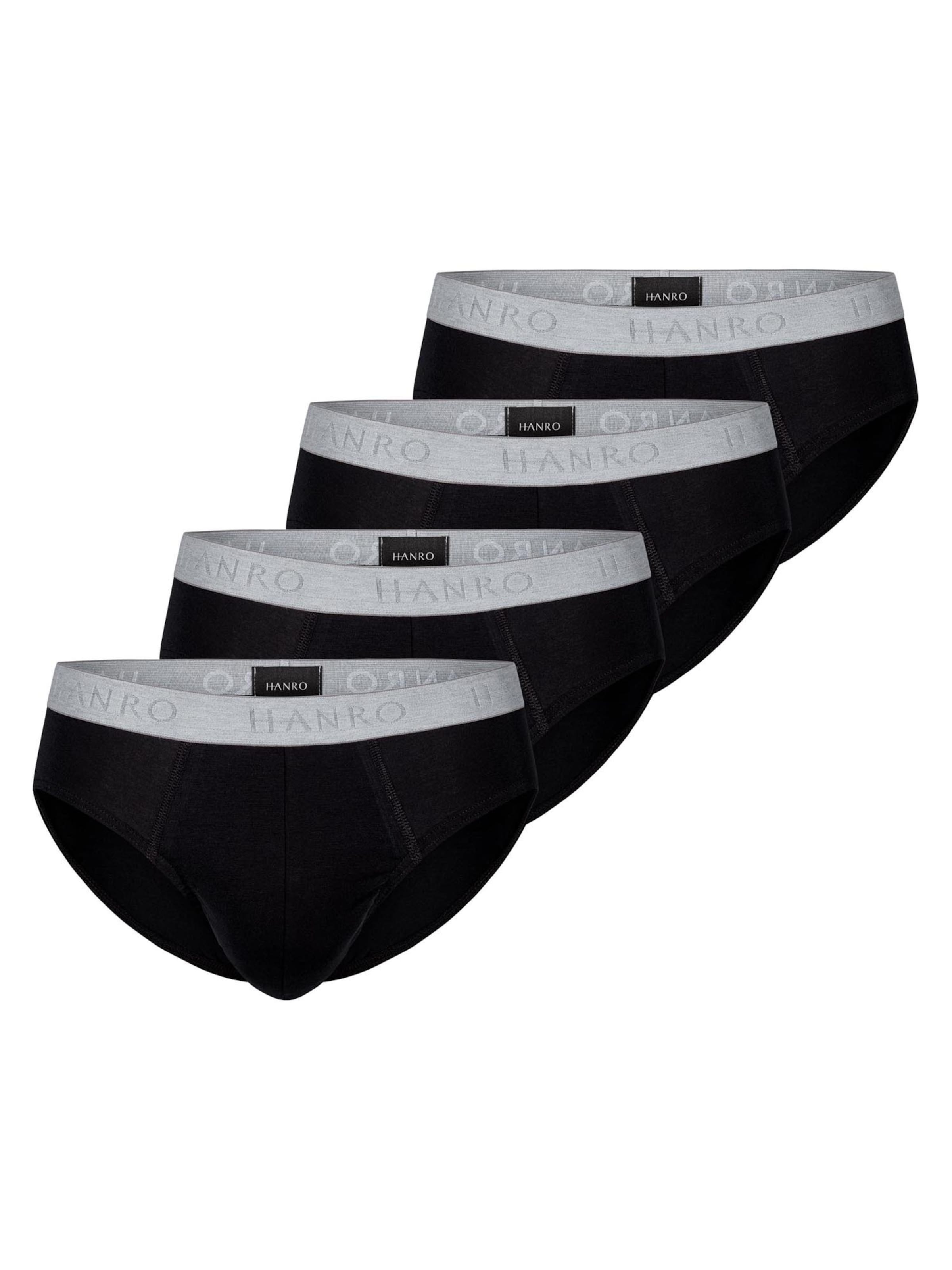 Hanro Slip 'Cotton Essentials'‌‌‌‌‌‌‌‌‌ in Schwarz: Vorderseite