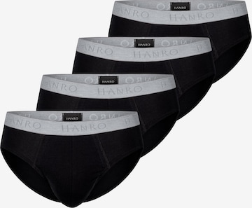 Hanro Slip 'Cotton Essentials' in Schwarz: Vorderseite
