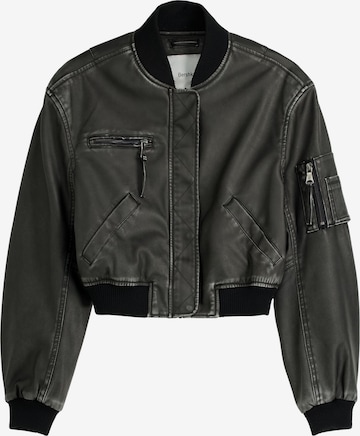 Bershka Between-Season Jacket in Black: front