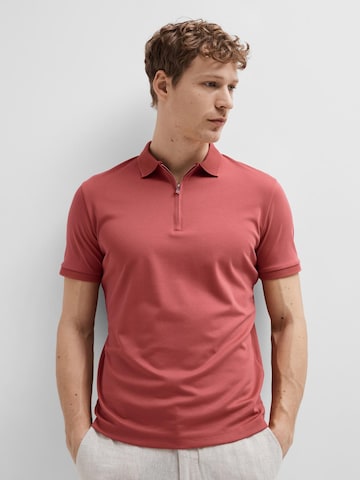 T-Shirt 'Fave' SELECTED HOMME en rouge : devant