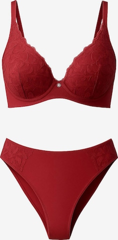Classique Ensemble de linge C&City en rouge : devant