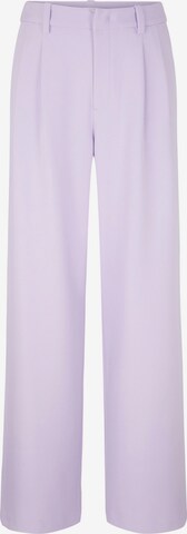 TOM TAILOR DENIM Pleat-Front Pants in Purple: front