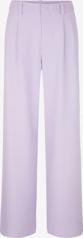 TOM TAILOR DENIM Pleat-Front Pants in Purple: front