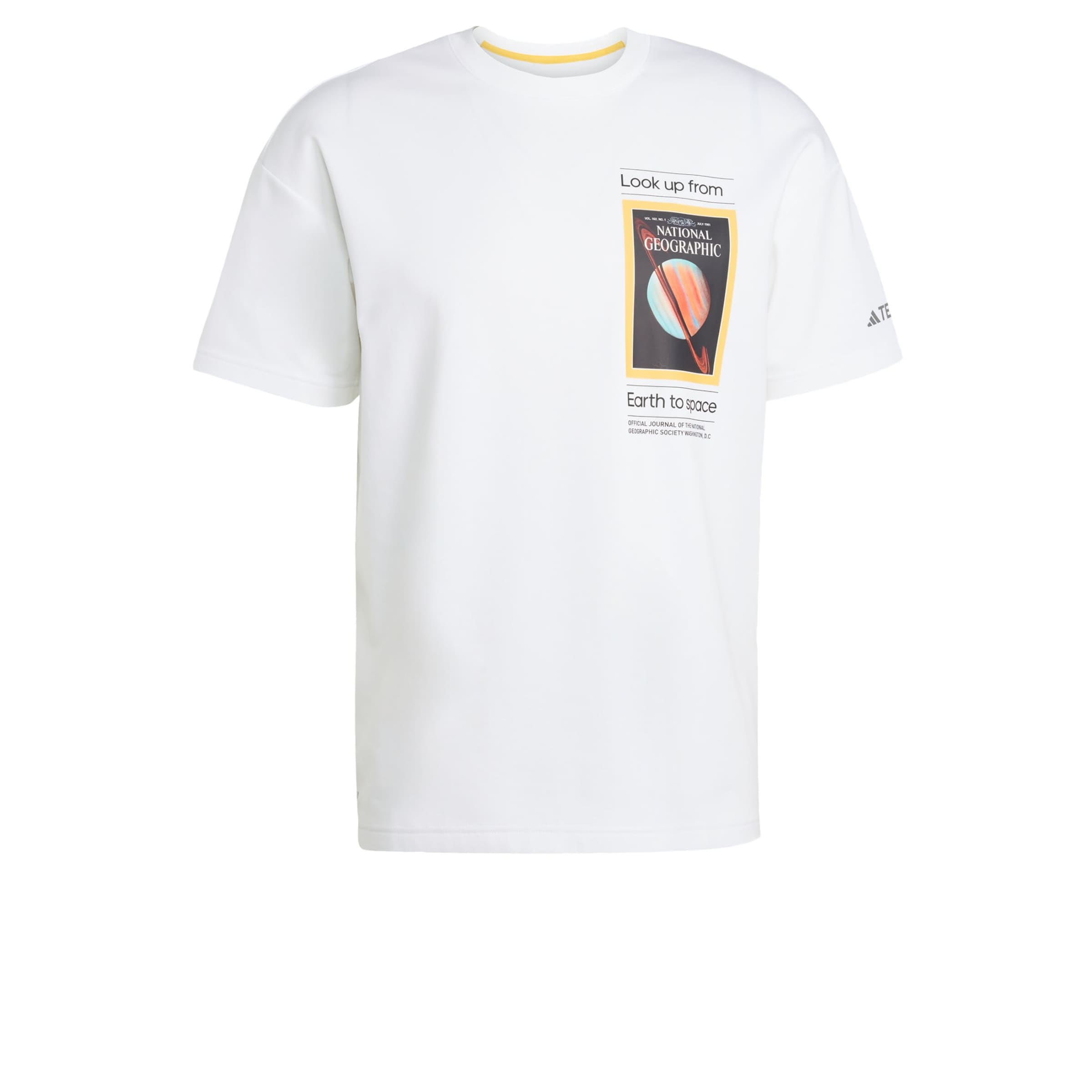 ADIDAS TERREX Toiminnallinen paita 'National Geographic' värissä valkoinen: etupuoli