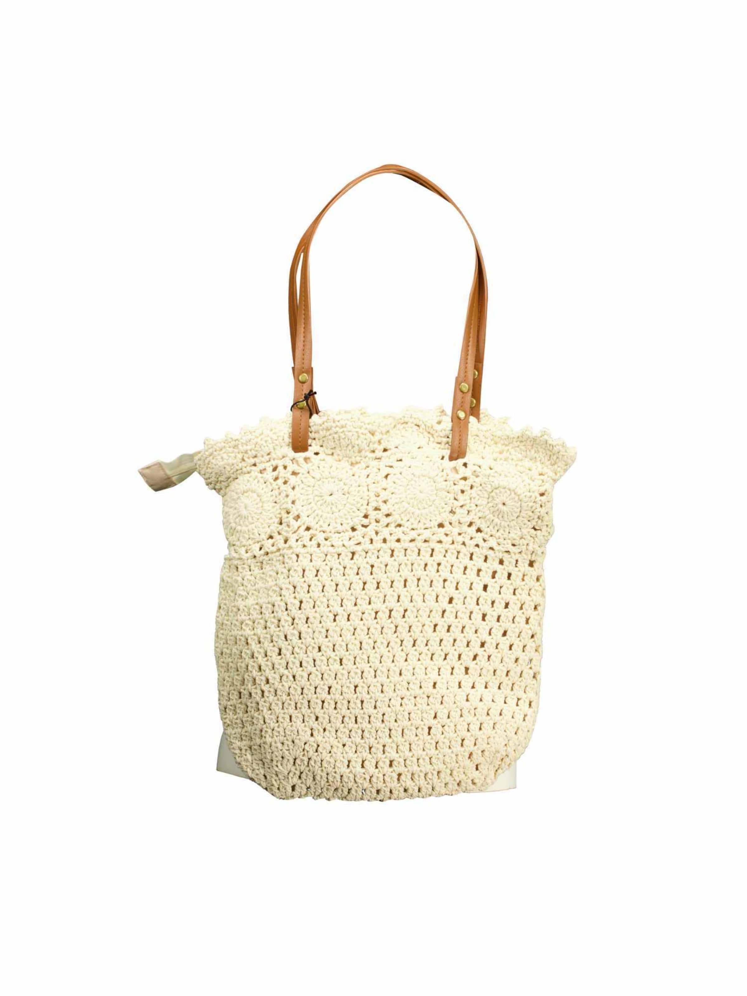 Sac de plage 'Maeli' Deeluxe en blanc : devant