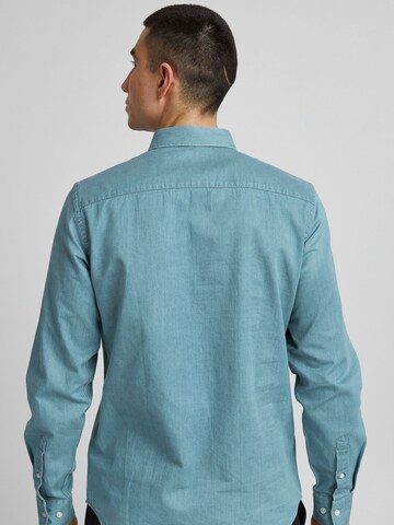 Casual Friday Regular fit Button Up Shirt 'CF Anton' in Blue