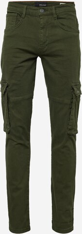 Jeans cargo BLEND en vert : devant