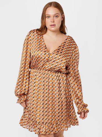 Robe Nasty Gal Plus en orange : devant