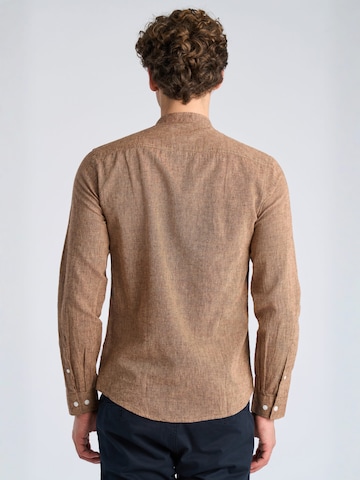 Lindbergh Slim fit Button Up Shirt in Brown