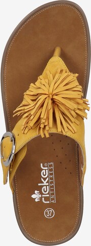 Rieker T-bar sandals in Yellow