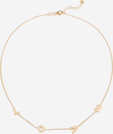 ELLI Halskette 'Love-Schriftzug' in Gold: predná strana