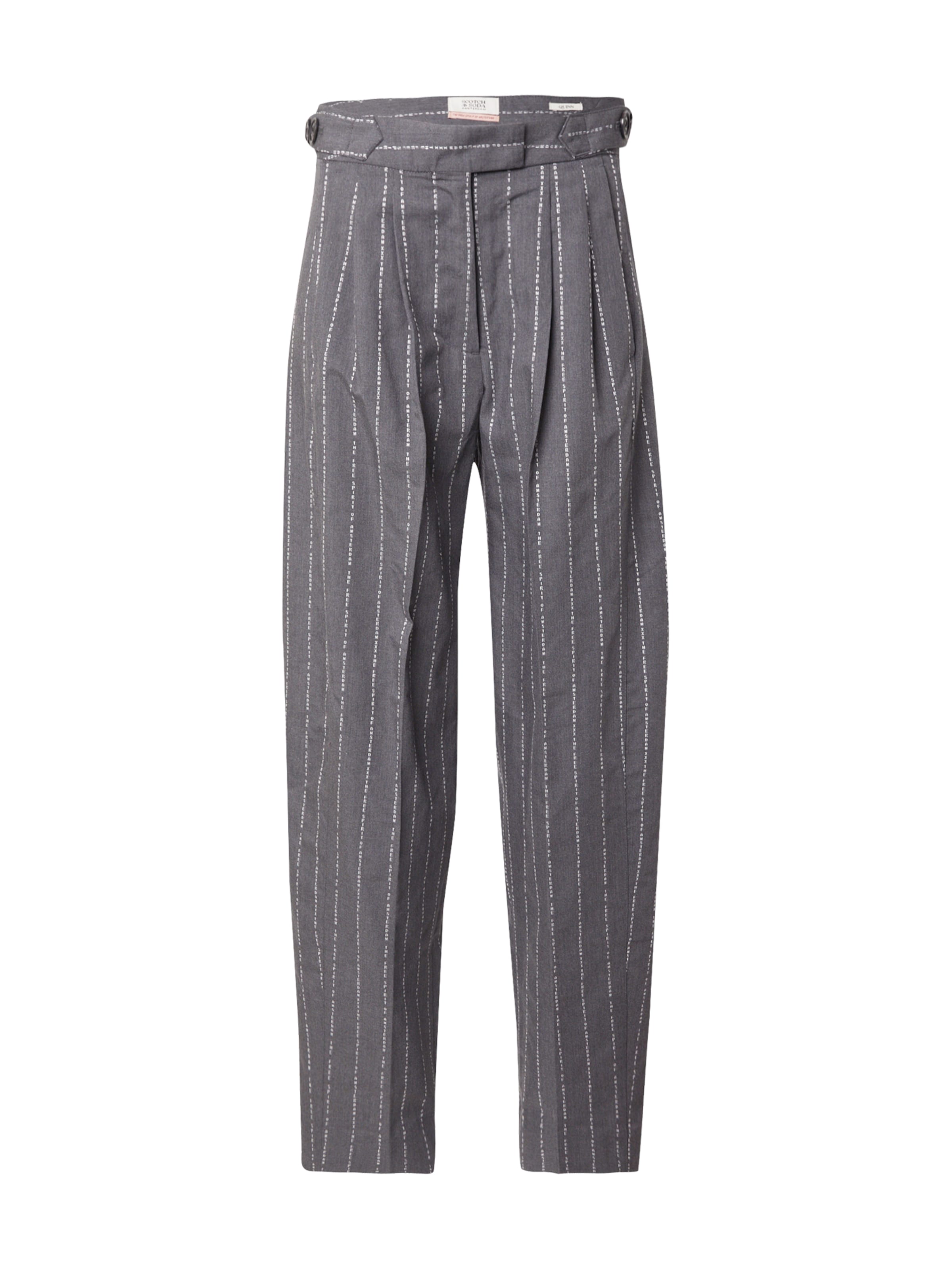 SCOTCH &amp; SODA Loosefit Bandplooibroek &#x27;QUINN&#x27; in Grijs: voorkant