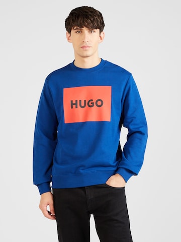 Bluză de molton 'Duragol' de la HUGO Red pe albastru: față