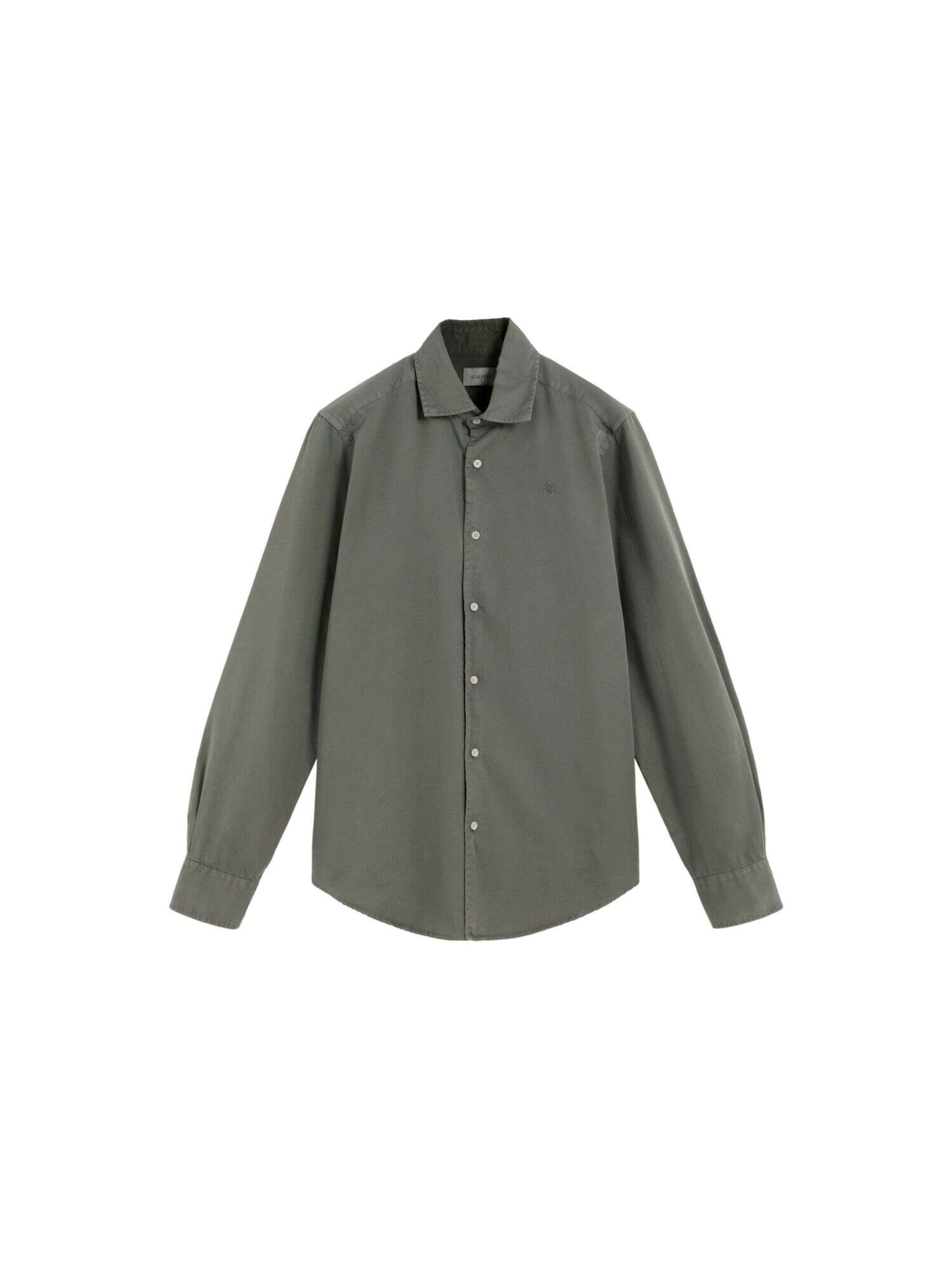 Scalpers Rovný strih Košeľa 'Seatle' - Zelená: predná strana