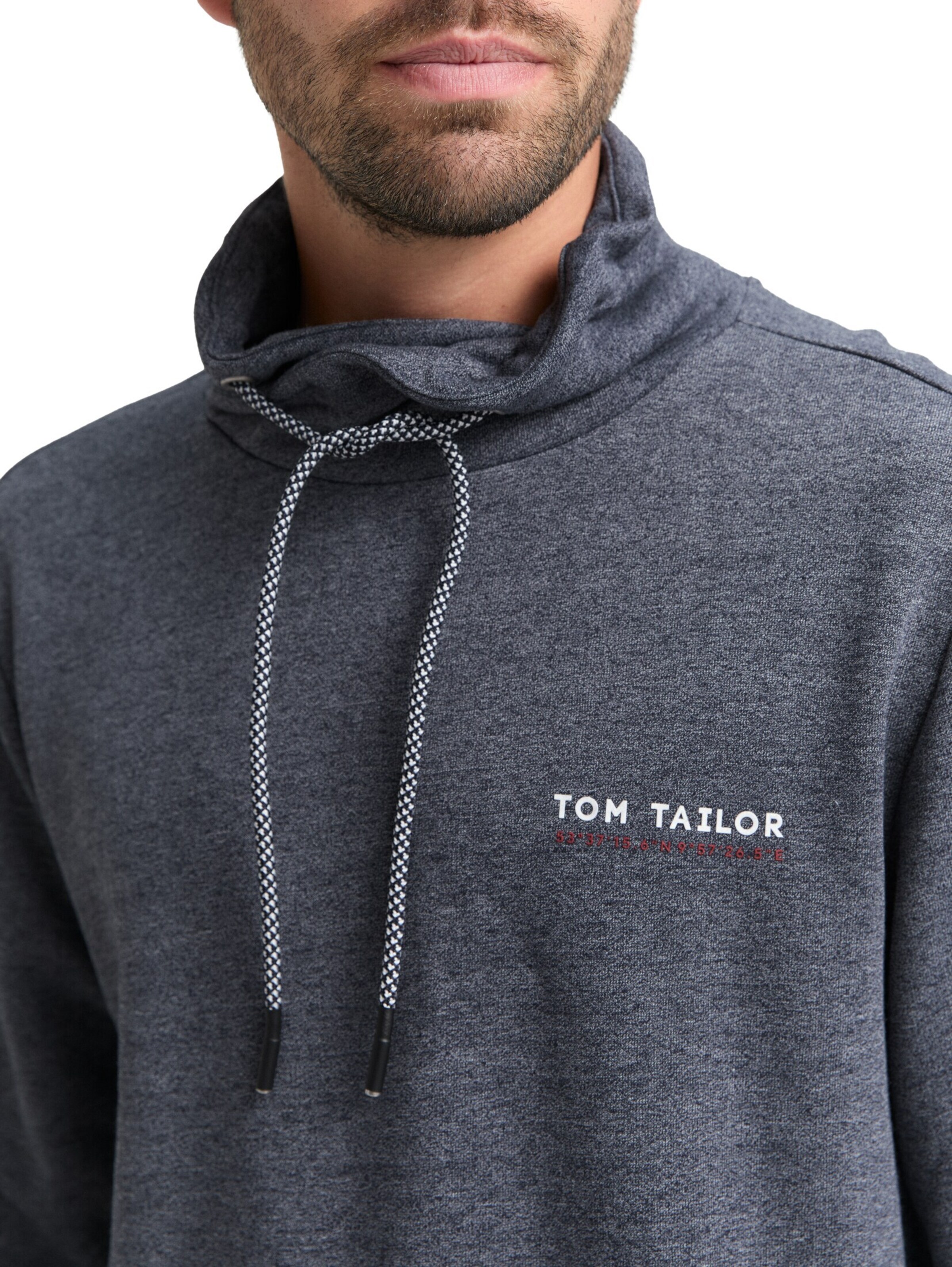 Sweat-shirt 'Snood' TOM TAILOR en bleu