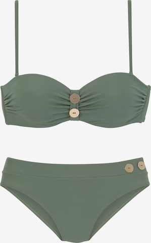 VIVANCE Balconette Bikini in Green: front
