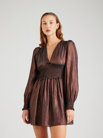 True Decadence Dress in Brown: front