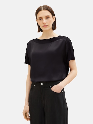 TOM TAILOR Bluse in Schwarz: predná strana