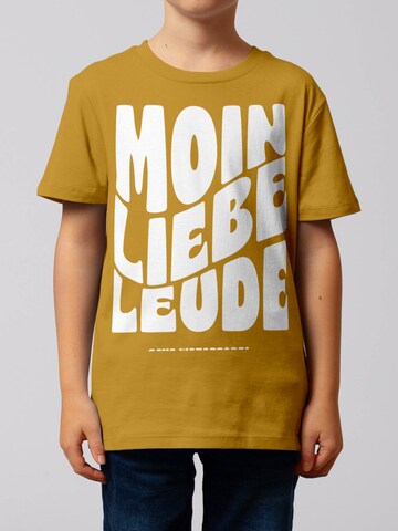 watabout.kids T-Shirt 'Moin liebe Leude' in Gelb: Vorderseite