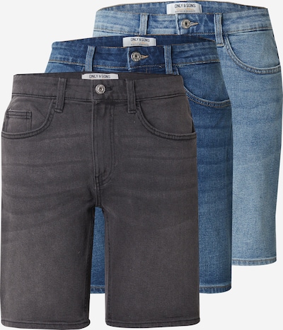 Only & Sons Jeansy 'ONSWEFT' w kolorze niebieski denim / jasnoniebieski / ciemnoszarym, Podgląd produktu