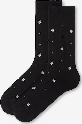 CALZEDONIA Socks 'CHRISTMAS' in Black: front