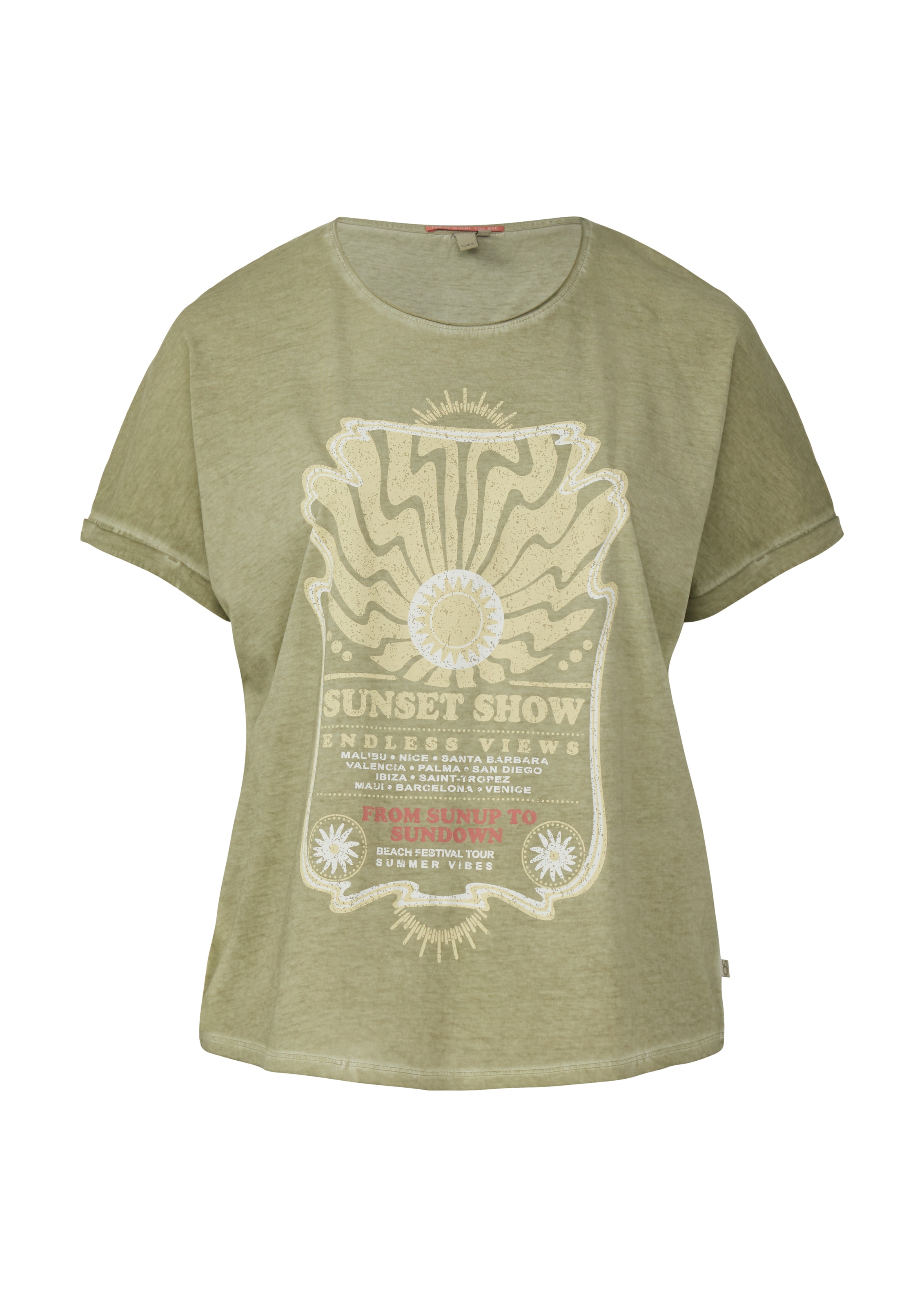 T-shirt QS en vert : devant