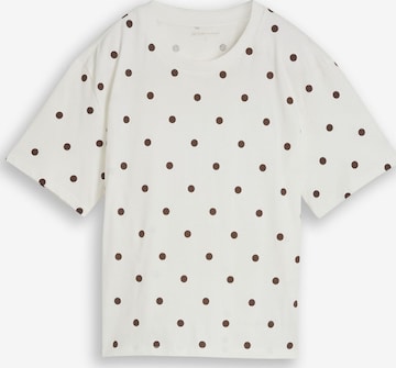 TOM TAILOR DENIM T-Shirt in Weiß: Vorderseite
