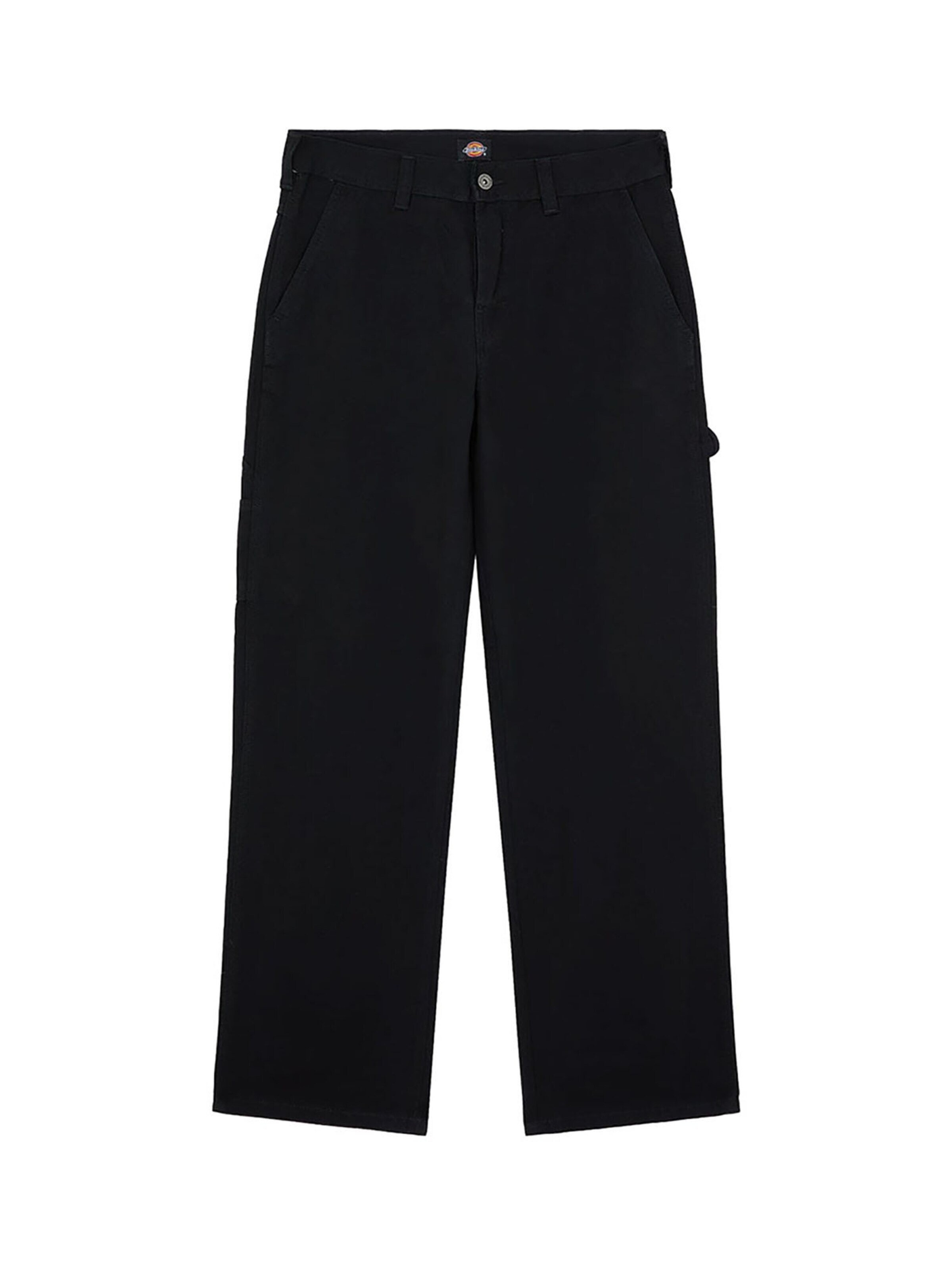 DICKIES Regular Pants 'Canvas Carpenter Lighweig' in Black: front